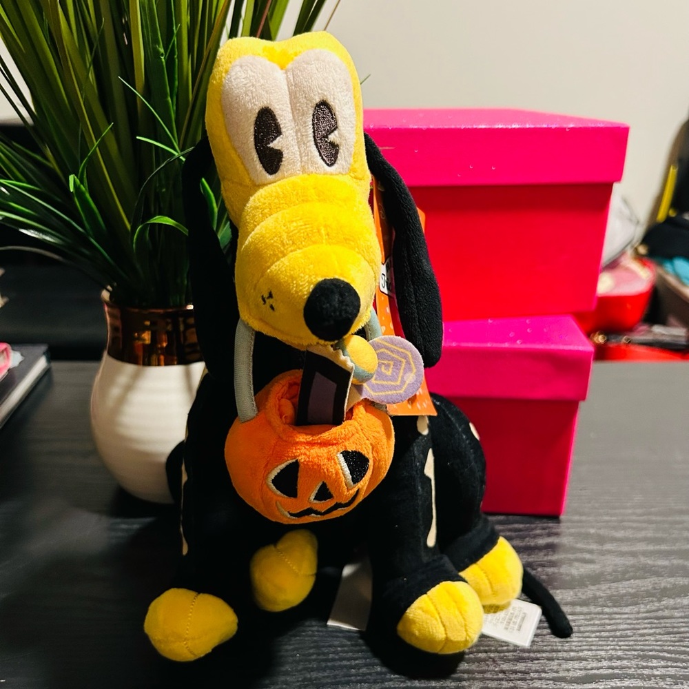 Disney Pluto Halloween Plush with 🎃